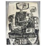 Abstract Drawing on Paper, Signed