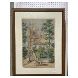 Framed Watercolor Painting, 25ï¿½32ï¿½