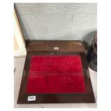 Wooden Writing Slope with Inkwells