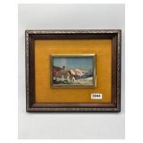 Framed Landscape Artwork With Mountains