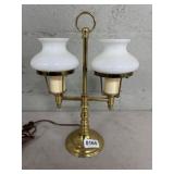 12-Inch Mini Student Lamp with Glass Shades