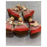 5 Vintage Angel Ornaments
