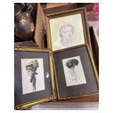Three Framed Portrait Prints