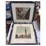 2 Pc Framed Prints of Venice Landmarks