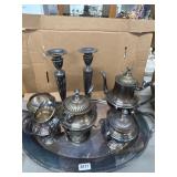 Gorham Silver-Plated Tea Set with Tray