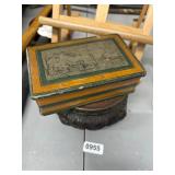 Decorative Box With Bronze Stand