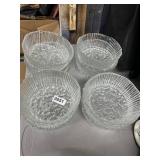 Eight Clear Glass Bowls