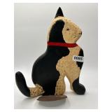 Handcrafted Painted Wooden Cat Figurine