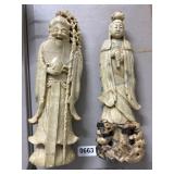 2-Piece 13-Inch Carved Figures