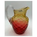 7-Inch Amberina Glass Pitcher