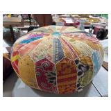 Handmade 30-Inch Patchwork Ottoman