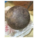Solid Metal Cannonball, Rusted Surface