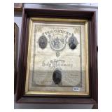 Framed Certificate with Portraits