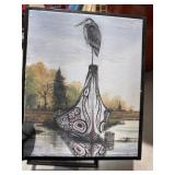 Sue Coleman 8ï¿½10 Artwork of Heron