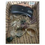 Box Lot of Glasses and Turbo Design Case