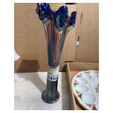 Fenton Cobalt Carnival Glass Vase
