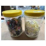 Two Jars of Vintage Buttons