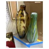 Two Glass Vases, 18ï¿½ and 15ï¿½