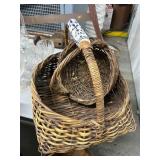 Two Wicker Baskets With Handle