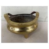 Brass Tripod Incense Burner, 12-inch Diameter