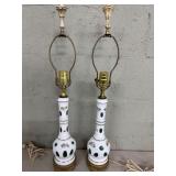 25-Inch Cut Clear Bohemian Lamps