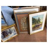 5 Pc Art Lot Including Framed Pieces