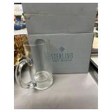 Sterling Cut Glass Beer Mugs, Set of 2