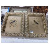 Victorian Feather Artwork Birds