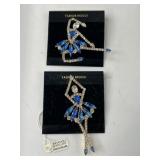 Rhinestone Ballerina Brooches