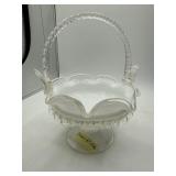 Murano Art Glass Basket With Handle