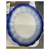 15-Inch Blue and White Ceramic Platter