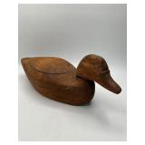 16-Inch Wooden Duck Decoy Sculpture