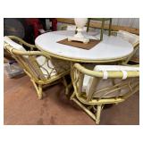 5-Piece Rattan Dinette Set With Cushions