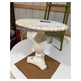 White Marble Pedestal Side Table