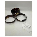 3 Tortoiseshell Style Bracelets