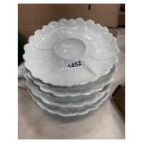 4 White Italian Ceramic Plates