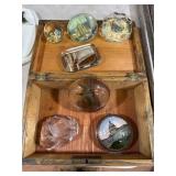 7 Vintage Paperweights in Box