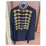 Black Military-Style Jacket with Gold Accents