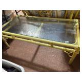 Ficks Reed Glass Top Coffee Table