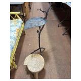 2-Piece Stool and Bird Bath Set