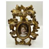 Gold Gilded Miniature Portrait Frame