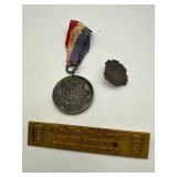 Three Historical Pins and Medals Lot