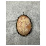 .800 Silver Cameo Pendant/Brooch