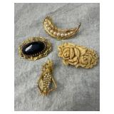 Four Vintage-Inspired Brooches