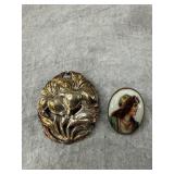 Art Nouveau Pin Lot With Brooches