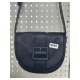 Dark Blue Leather Crossbody Bag
