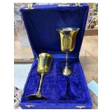 Brass Cups in Velvet Case