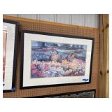 Large Framed Artwork Print of a Garden Scene