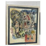 Abstract Watercolor Composition in Frame