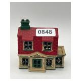 Cast Metal Bank in House Form